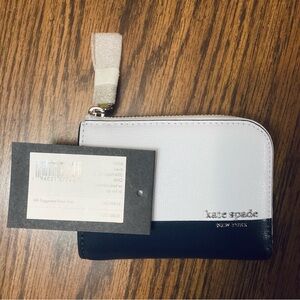 Kate Spade Devon Leather Pale Sapphirine Card Case, NWT